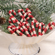 Carved Look Resin Antiqued Candy Canes - 3"H (Set of 12)