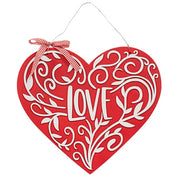 Vined Love Hanging Heart Sign