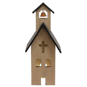 Primitive Wooden Church Sitter - 10.75"H