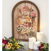 Stop and Smell the Roses Vintage Arch Sign