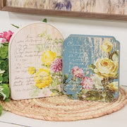 Vintage Rose Pecan Pastry Recipe Block  (2 Count Assortment)