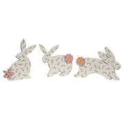 Wooden Bunny Bloom Sitter  (3 Count Assortment)