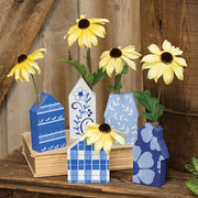 Indigo Bloom House Bud Vases (Set of 5)