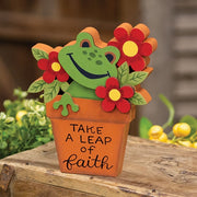 A Leap of Faith Froggy Flower Pot Sitter