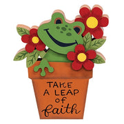 A Leap of Faith Froggy Flower Pot Sitter