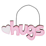 Cupid - Hugs - Kiss Cutout Word Ornaments (Set of 3)