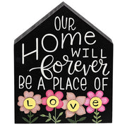 A Place of Love Wooden Floral House Sitters (Set of 3)
