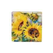 Watercolor Sunflower Coasters & Holder (Set of 5)