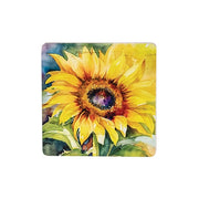 Watercolor Sunflower Coasters & Holder (Set of 5)