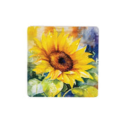 Watercolor Sunflower Coasters & Holder (Set of 5)
