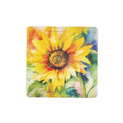 Watercolor Sunflower Coasters & Holder (Set of 5)