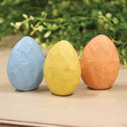 Carved Resin Eggs (Set of 3)