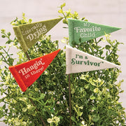 Felt Flag Plant Poke  (4 Count Assortment)