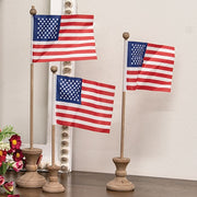 Pedestals with Flags (Set of 3)