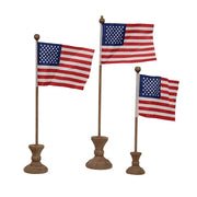 Pedestals with Flags (Set of 3)