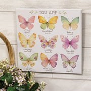 You Are Strong Butterfly Sign - 12" Sq.