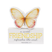Bible Verse Butterfly & Block Sitters  (Set of 2) (3 Count Assortment)