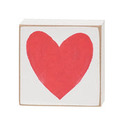 Watercolor Heart 2" Square Block  (4 Count Assortment)