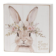 Welcome Spring Floral Crown Bunny Box Sign  (3 Count Assortment)