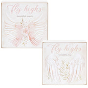 Fly High Angel Wings Box Sign  (2 Count Assortment)