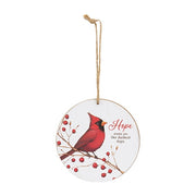 Love Hope Loved Round Cardinal Ornament  (3 Count Assortment)