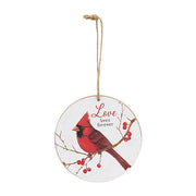Love Hope Loved Round Cardinal Ornament  (3 Count Assortment)