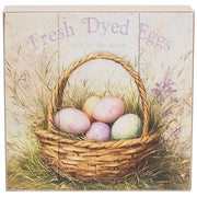 Vintage Easter Egg Basket Box Sign  (3 Count Assortment)