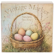 Vintage Easter Egg Basket Box Sign  (3 Count Assortment)