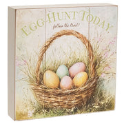 Vintage Easter Egg Basket Box Sign  (3 Count Assortment)