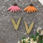 Distressed Wood Coneflower Magnet  (2 Count Assortment)