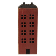 Distressed Wooden Primitive Red Saltbox - 8"H