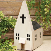 Distressed Wooden Primitive Church Block