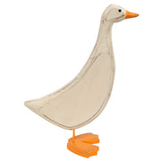 Distressed Carved Wooden Mama Duck - 13.75"H