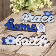 Grace - Faith - Home Word Sitters (Set of 3)