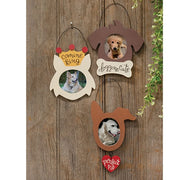 Dog Shape Frame Ornament  (3 Count Assortment)