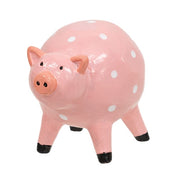 Resin Polka Dot Pink Pig Sitter