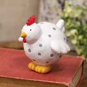 Resin Polka Dot Chicken Sitter