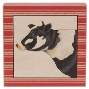 Primitive Farm Animal Portrait Box Sign  (3 Count Assortment)