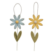 Distressed Wood Daisy Hanger  (2 Count Assortment)