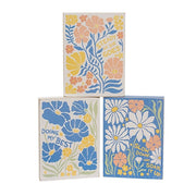 Blue Floral Block - 4.5"x6"  (3 Count Assortment)