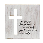 Cut Out Cross Box Sign  (3 Count Assortment)