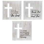 Cut Out Cross Box Sign  (3 Count Assortment)