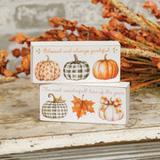 Always Wonderfall Pumpkin Box Sign  (2 Count Assortment)
