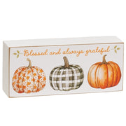 Always Wonderfall Pumpkin Box Sign  (2 Count Assortment)