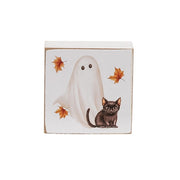 Welcome Scaredy Cat 2" Sq. Block  (4 Count Assortment)