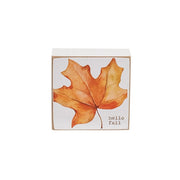 Hello Fall Watercolor Leaf 2" Sq. Block  (4 Count Assortment)