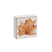 Hello Fall Watercolor Leaf 2" Sq. Block  (4 Count Assortment)