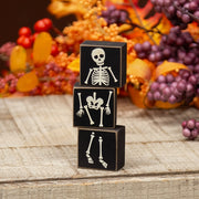 Boo & Skeleton Reversible Mini Blocks (Set of 3)