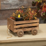 Natural Wooden Wagon With Jute Handle