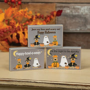Happy-Howl-O-Ween Rectangle Dog Block  (3 Count Assortment)